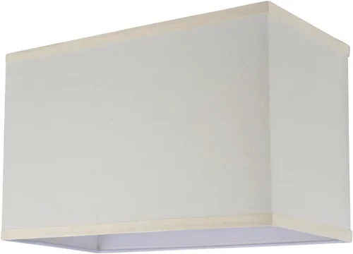 Miniatura 3 de Aspen Creative 32036 Pantalla de lámpara rectangular de estilo transicional con construcción de araña de forma rígida en color blanco hueso, 14