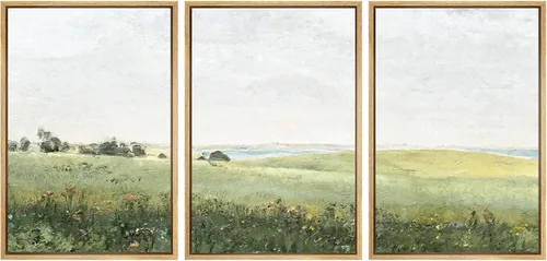 Miniatura 153 de SIGNWIN Lienzo enmarcado para pared, juego de arte de puesta de sol, horizonte, cielo, paisaje, fotografía, arte moderno, paisaje, relajante