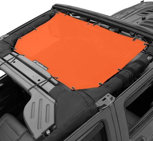 Miniatura 33 de Shadeidea JK - Parasol superior compatible con Jeep Wrangler JKU, cubierta de techo de malla suave (2007-2018) - Bloqueador de ruido de viento UV