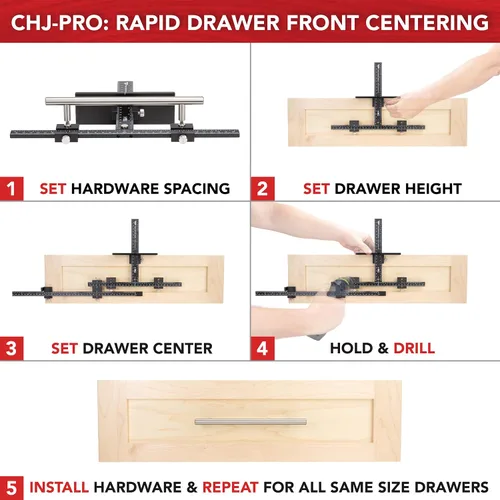 Miniatura 3 de True Position Tools PRO Herrajes para gabinetes plantilla - Instala tiradores y pomos del frente del cajón más rápido - Fabricado en EE. UU.