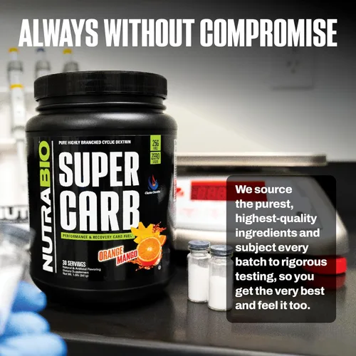 Miniatura 4 de NutraBio Super carbohidratos, carbohidratos en polvo con dextrina en racimo y electrolitos, suplemento avanzado de carbohidratos en polvo