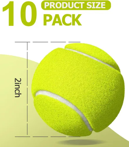 Miniatura 2 de Paquete de 10 pelotas de tenis pequeñas para perros, pelotas de mascotas fáciles de atrapar para ejercicio y buscar, pelota de tenis para perros