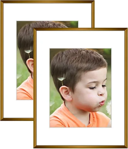 Miniatura 44 de Frametory, Portarretratos de aluminio negro de 5 x 7 pulgadas, juego de 2, ideal para mostrar fotos de 4 x 6 con paspartú o de 5 x 7 pulgadas sin