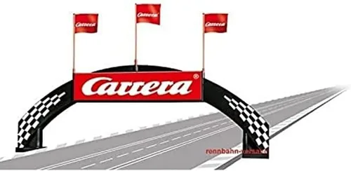 Carrera 21126 Deco Bridge - Accesorio de escenario realista para juegos de pistas de carreras de autos con tragamonedas, color negro