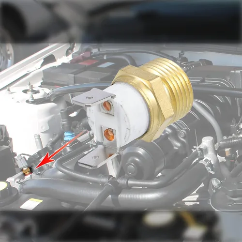 Miniatura 2 de X AUTOHAUX Universal Automotriz Radiador Motor Ventilador Temperatura Termo Sensor Interruptor 3/8 '' NPT 185-200 grados en 164 grados apagado