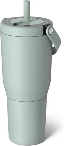 Miniatura 50 de BrüMate Resa - Vaso de viaje 100% a prueba de fugas de 25 onzas con asa y pajilla, popote SoftSip flexible, funda de silicona para mayor