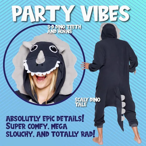 Miniatura 53 de Funziez! - Disfraz de Halloween para adultos, disfraz de animales y criaturas marinas, mameluco afelpado para cosplay, para mujeres y hombres