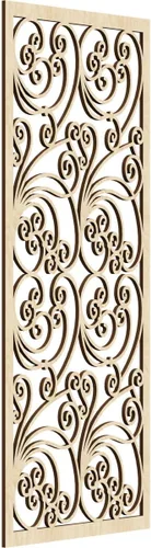 Miniatura 16 de 9 3/8"W x 24 3/8"H x 1/4"T Marilla Decorativos Paneles de Pared de Madera Calado, Abedul