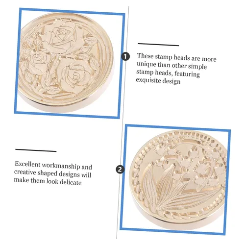 Miniatura 4 de TOYANDONA Sello de cera de cabeza de cobre, decoración retro, sello de cera de sellado, cabeza de sello de cera de cobre, sello de cera de latón