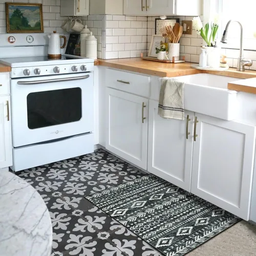 Miniatura 8 de Lahome Alfombra marroquí pequeña de 2 x 3 pies, antideslizante, lavable, para interiores con parte trasera de goma, alfombra moderna de perfil bajo