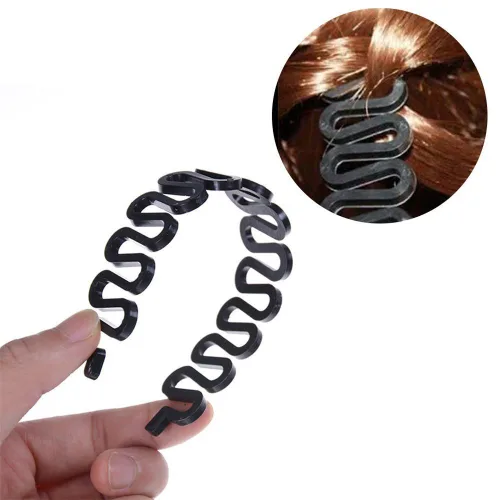 Miniatura 3 de 3 unids rodillo de herramienta de trenzado de pelo con gancho mágico torsión de pelo peinado moño fabricante DIY accesorios de estilo de pelo negro