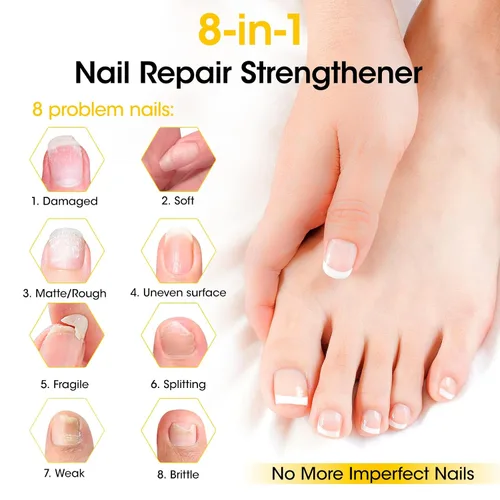 Miniatura 3 de GELLEN Pro Care Fortalecedor de Uñas de Jengibre, Tratamiento de Suero de Jengibre, 8-EN-1 Reparador de Uñas Transparente de Secado al Aire