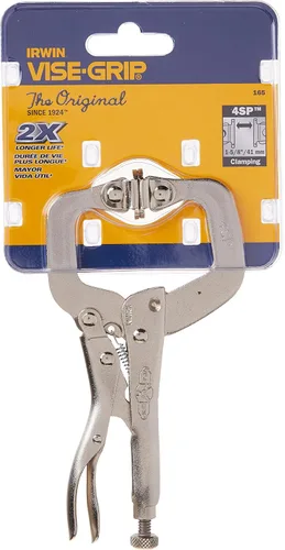 Miniatura 5 de IRWIN VISE-GRIP - Abrazadera en C, con traba y almohadillas giratorias, de 4 pulgadas (165) (Paquete de 2)