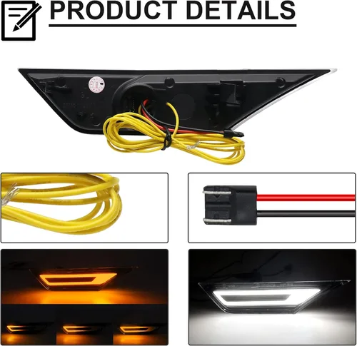 Miniatura 2 de Luces de posición laterales para Civic de 10ª generación 2016-2021, repuesto de luces de guardabarros ámbar para Hond'a Civic Sedan Coupe Hatchback