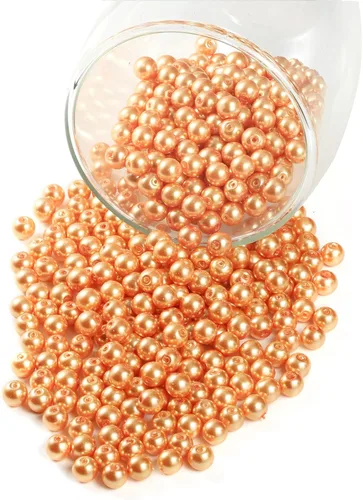 Miniatura 9 de YouLuo 200 piezas de cuentas de perlas de cristal redondas, cuentas de perlas pequeñas checas de satinado lustroso para hacer joyas, cuentas sueltas
