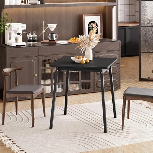 Miniatura 4 de Mesa de Comedor de Bambú HOOBRO, Mesa de Comedor Cuadrada para 2, Mesa de Cocina de 27.6" para Espacios Pequeños, Mesa de Escribir, Fácil de Montar