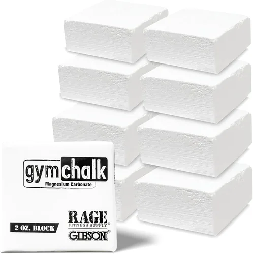Rage Fitness Tiza de gimnasio premium, carbonato de magnesio puro para un excelente agarre, levantamiento de pesas, gimnasia, escalada en roca, tiza