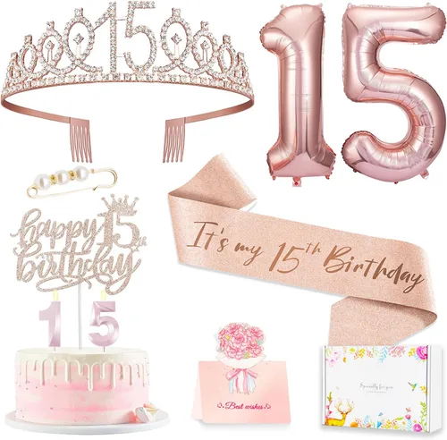 Miniatura 22 de Decoraciones de cumpleaños número 20 para mujer, banda y corona de cumpleaños, decoración de pastel y velas, globos de números, regalos de 20