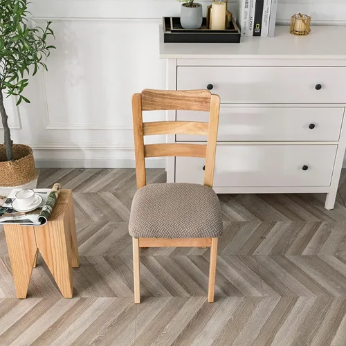 Miniatura 2 de Fundas elásticas para sillas de comedor, fundas protectoras extraíbles para sillas de cocina, fundas protectoras para comedor, hotel Gris y verde
