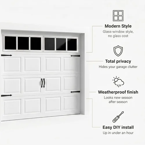 Miniatura 2 de AP240199 - vidrio decorativo legado, blanco Modern Style Panels - Shatter-proof, Privacy Windows - Weather & UV Resistant - DIY Screw-mount