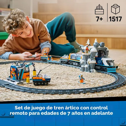 Miniatura 2 de LEGO City Explorers' Arctic Polar Express Train Set - Juguetes de construcción y aprendizaje para niños - Tren a control remoto para niños y niñas
