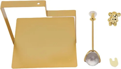 Miniatura 7 de Table Napkins Support, Modern Flat Napkin Dispenser for Kitchen Kitchen Kitchen Home Farm Farm Decoration (Gold)