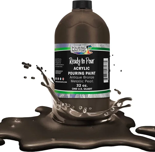 Miniatura 10 de Pouring Masters - Acrílico metálico dorado de 24 quilates - Listo para verter - Pintura para verter - A base de agua premezclada de 32 onzas