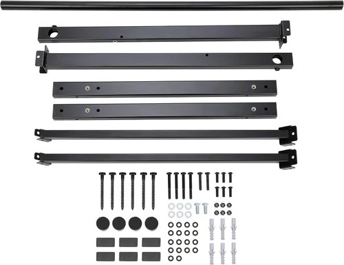 Miniatura 7 de Barra de pull up para montar en la pared, 50 pulgadas, para ejercitar, 500 libras