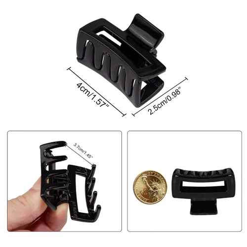 Miniatura 2 de Cobinaan Pinzas pequeñas para el pelo para mujeres y niñas, 10 piezas de 1.5 pulgadas mini pinzas de mandíbula para cabello fino/grueso medio, clip
