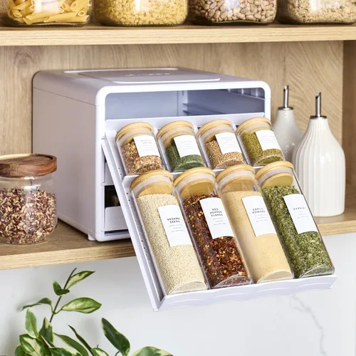 Miniatura 9 de YouCopia SpiceStack® - Organizador ajustable para especias, 24 botellas de condimentos y especias para armario de cocina y organización de despensa