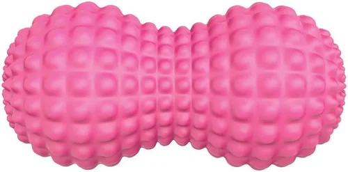 SELEWARE Bola de masaje de maní, bola de masaje de lacrosse doble de maní para espalda, cuello, hombros, columna, piernas, caderas, tejido profundo,