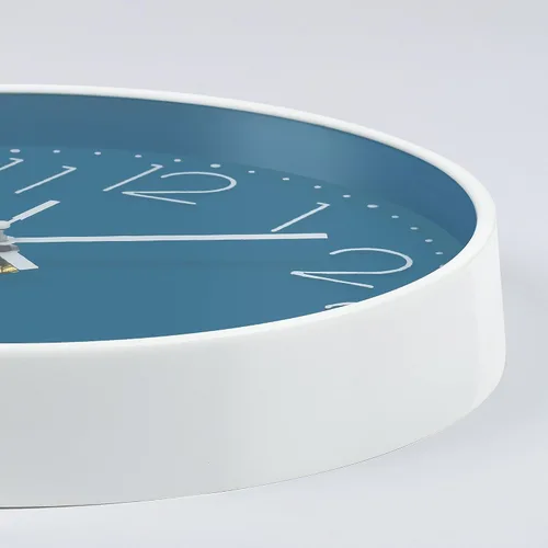Miniatura 7 de Lafocuse Reloj de pared silencioso azul marino de 12 pulgadas, funciona con pilas, reloj de pared analógico para cocina, sala de estar, dormitorio