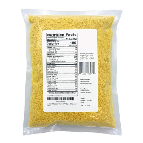 Miniatura 9 de Zestful Foods Mijo descascarado, grano de mijo, semillas de mijo, harina de mijo sin gluten, grano entero, orgánico, 2 libras