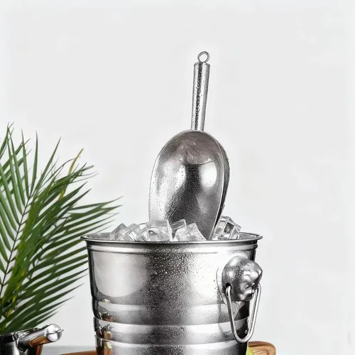 Miniatura 5 de Cuchara de hielo de metal para congelador, cuchara de hielo de acero inoxidable para máquina de hielo, cuchara pequeña para cubo de hielo, cucharas