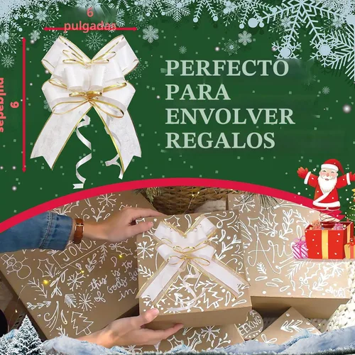 Miniatura 2 de Lazos para envolver regalos, 15 lazos de regalo grandes a granel para paquetes de regalos, cestas de regalo, Navidad, boda y decoración de fiestas