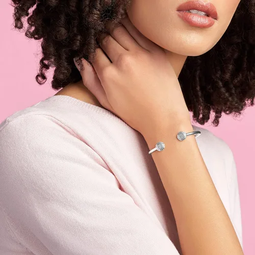 Miniatura 3 de PANDORA Pulsera de circonita cúbica distintiva de joyería en plata de ley