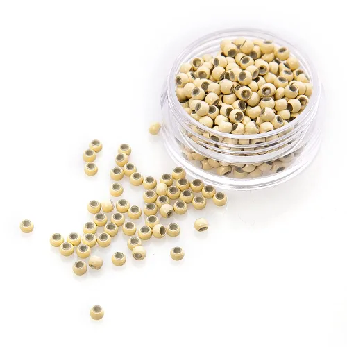 Miniatura 12 de 500 cuentas de extensión de cabello con micro anillo con forro de nano silicona para extensiones de cabello humano con punta nano de Negro