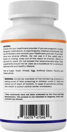 Miniatura 9 de Vitamatic Gluconato ferroso 324 mg + vitamina C 100 mg – Sin aditivos de color artificial – Suave para el estómago – 250 tabletas recubiertas