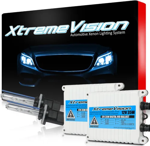 Miniatura 17 de XtremeVision H1 10K 35W AC Xenón Paquete - Bombilla de faro de Xenón con balasto de AC delgado - 10000K Azul Oscuro - Bombillas de Xenón - 1 par