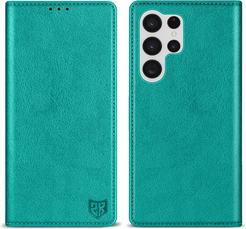 Miniatura 8 de ZZXX Funda tipo cartera para Samsung Galaxy S22 Plus con bloqueo RFID, soporte de ranura para tarjetas, funda protectora de cuero magnético fuerte