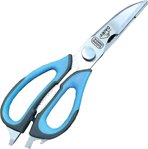Miniatura 4 de Tijeras de cocina azul lechero – Tijeras resistentes con cuchillas ultra afiladas y asas de agarre de goma cómodas – Herramientas de cocina Verde