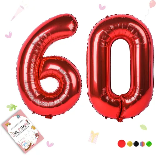 Miniatura 138 de Globos de números de 40 pulgadas del 0 al 9 dorados grandes del número 0, globos digitales para suministros de decoración de celebración de fiesta
