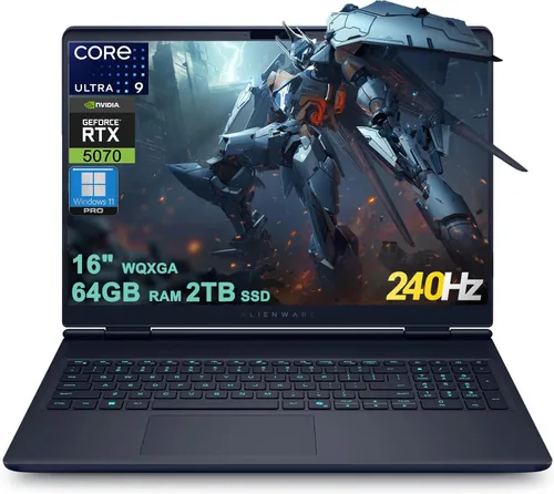 Miniatura 13 de Dell Alienware 16X Aurora Gaming AI Laptop 16" WQXGA 240Hz (100% DCI-P3) Intel 24-core Ultra 9 275HX 32GB RAM 1TB SSD GeForce RTX 5070