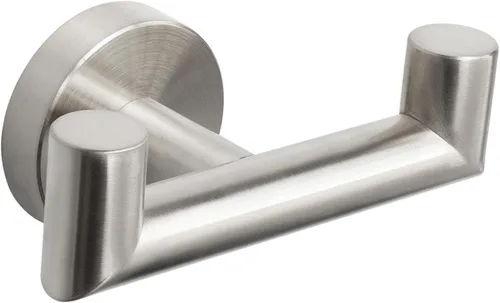 NearMoon Gancho doble para toallas de baño - Soporte para batas y toallas de acero inoxidable SUS304, gancho doble resistente para abrigos para