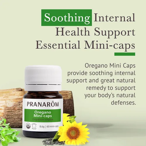 Miniatura 2 de Pranarom - Mini-Caps de orégano Aromaforce - Ingredientes orgánicos certificados para la salud natural - Apoya el bienestar respiratorio, fácil