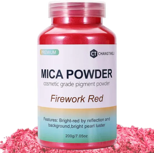 Miniatura 33 de CHANGTIKEJI Polvo de Mica ，100 Colores - 10g/Botella de Pigmento Natural para Resina Epóxica，Brillo de Labios，Sombra de Ojos,Ambientadores