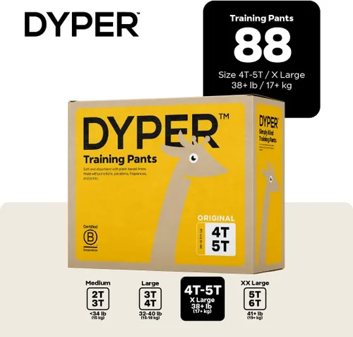 Miniatura 3 de DYPER Pantalones de entrenamiento para niños pequeños 4T-5T para niños y niñas, hipoalergénicos, sin perfume, a base de plantas y perfectos