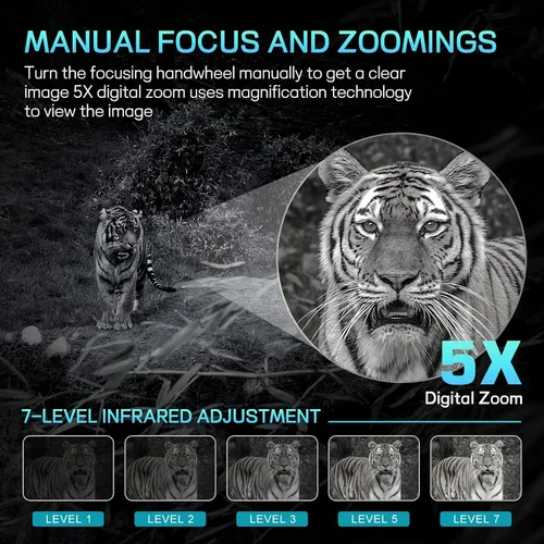 Miniatura 3 de Gafas de visión nocturna, prismáticos Profey 4K de visión nocturna para adultos, gafas de visión nocturna recargables para caza y seguridad, tarjeta