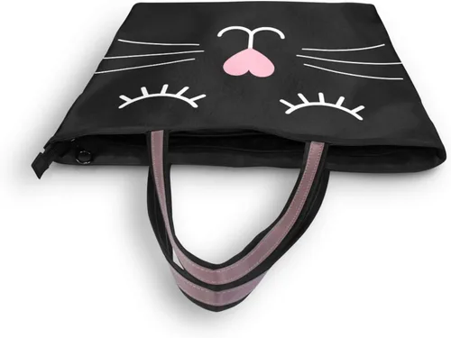 Miniatura 4 de Bolsa de mano para mujer con cremallera, bolsa de poliéster para vacaciones, bolsa de trabajo, regalo para mujer