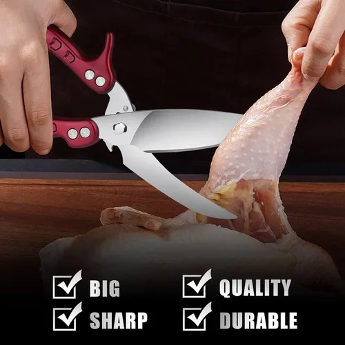 Miniatura 4 de DRAGON RIOT Tijeras para Aves de Corral de Servicio Pesado - Tijeras de Cocina Imprescindibles para Cortar Pollo y Carne - Aptas para Lavavajillas